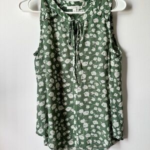 Fun 2 Fun Green Floral Tank Top
